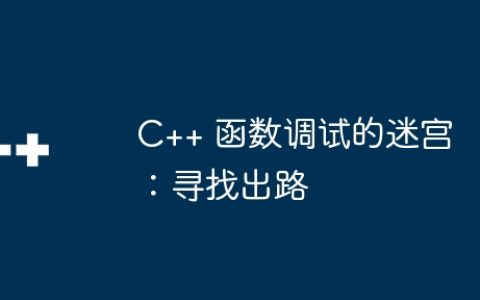 C++ 函数调试的迷宫：寻找出路
