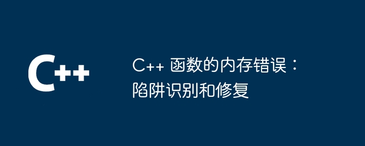 C++ 函数的内存错误：陷阱识别和修复