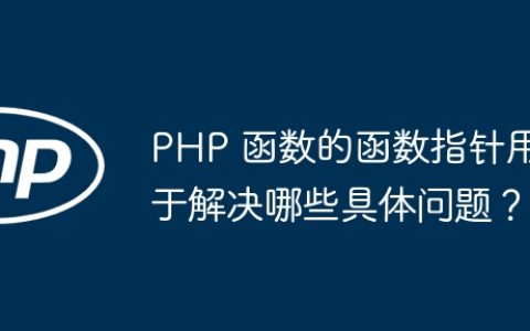 PHP 函数的函数指针用于解决哪些具体问题？