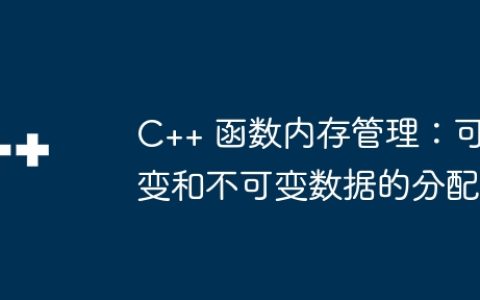 C++ 函数内存管理：可变和不可变数据的分配