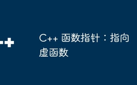 C++ 函数指针：指向虚函数