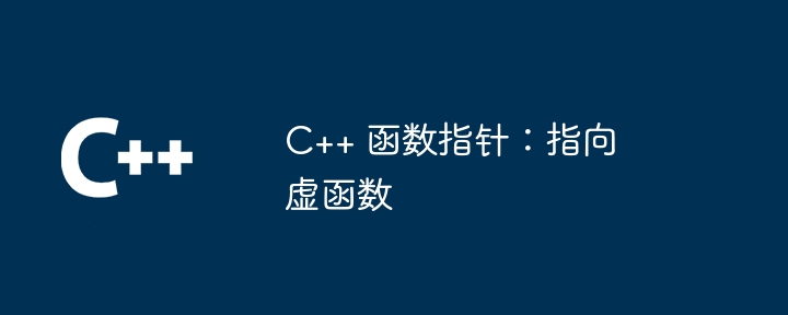 C++ 函数指针:指向虚函数