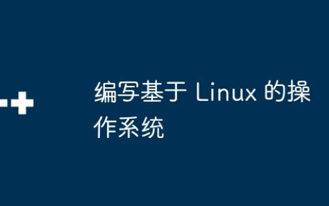 编写基于 Linux 的操作系统