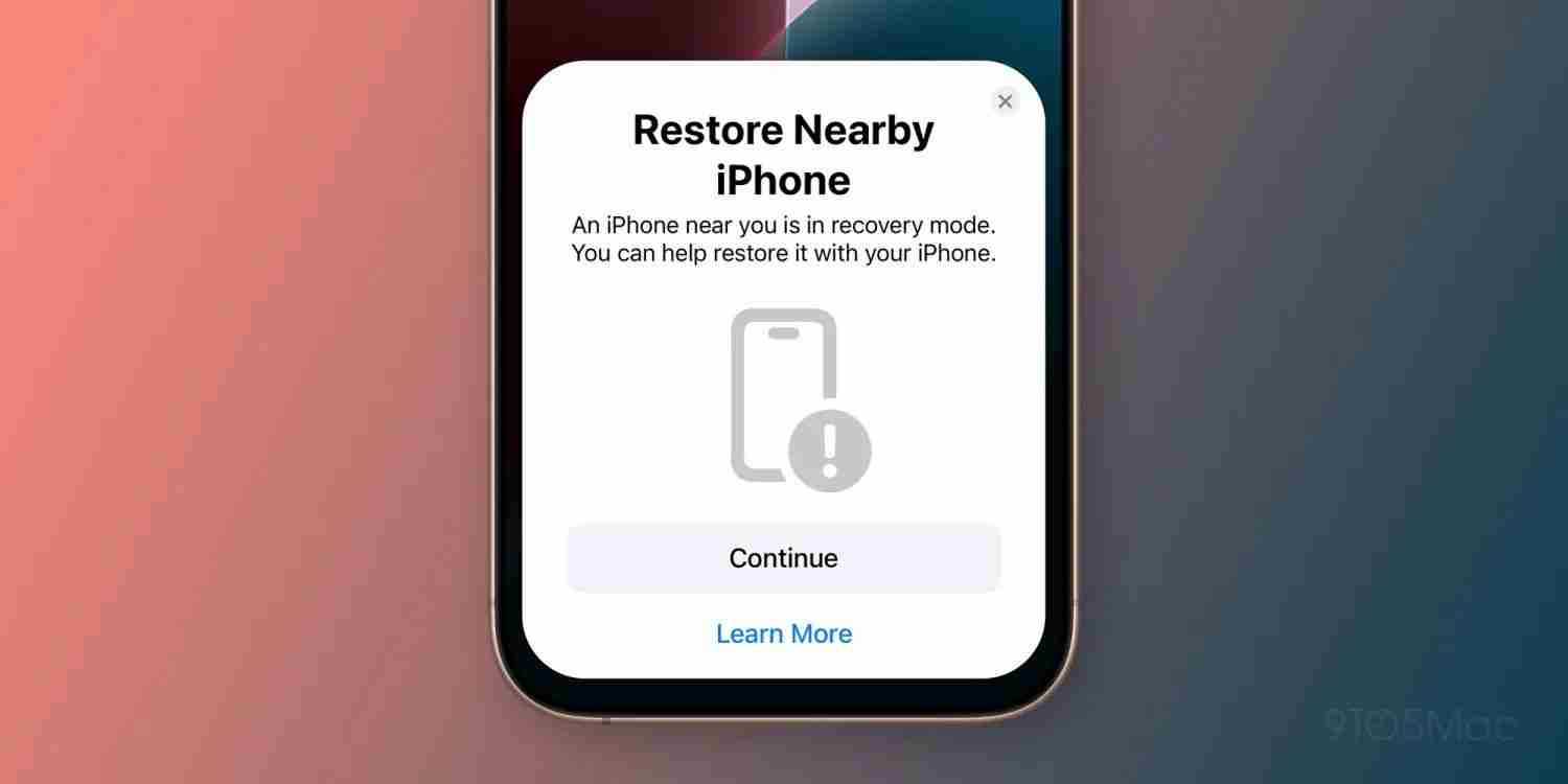 苹果iphone 16/pro系列被曝配recoveryos:遇故障后可借助另一台iphone无线恢复