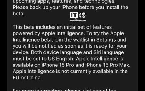 苹果发布 iOS / iPadOS 18.1、macOS 15.1 首个公测版