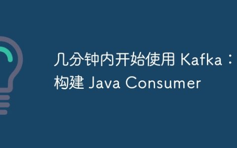 几分钟内开始使用 Kafka：构建 Java Consumer