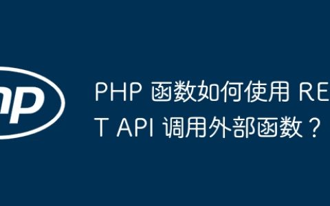 PHP 函数如何使用 REST API 调用外部函数？