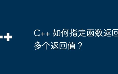 C++ 如何指定函数返回多个返回值？