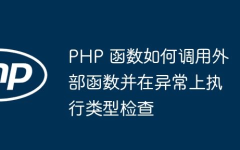 PHP 函数如何调用外部函数并在异常上执行类型检查