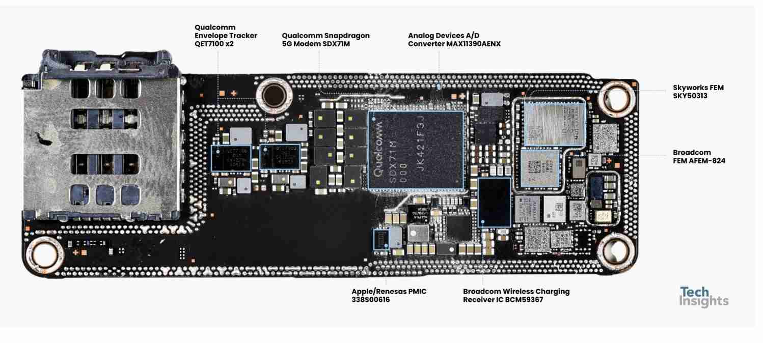 拆解显示苹果 iphone 16 全系采用高通 x71 基带,型号为 sdx71m