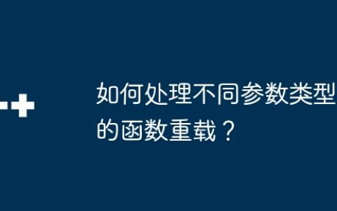 如何处理不同参数类型的函数重载？