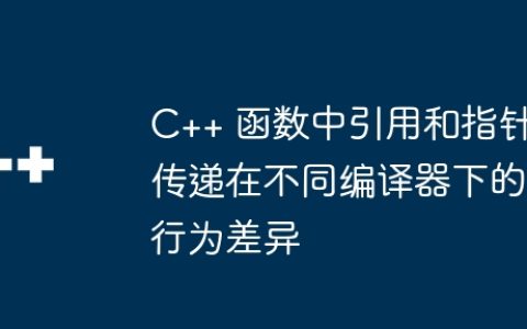 C++ 函数中引用和指针传递在不同编译器下的行为差异