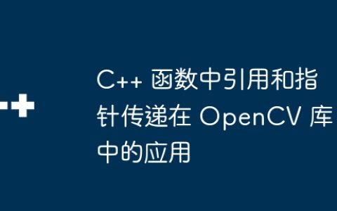 C++ 函数中引用和指针传递在 OpenCV 库中的应用