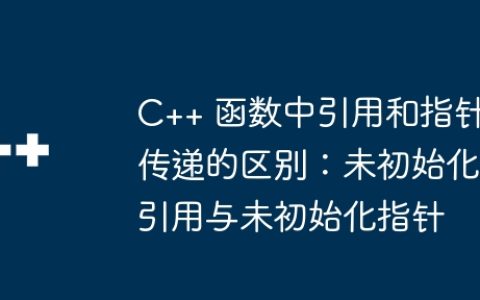 C++ 函数中引用和指针传递的区别：未初始化引用与未初始化指针