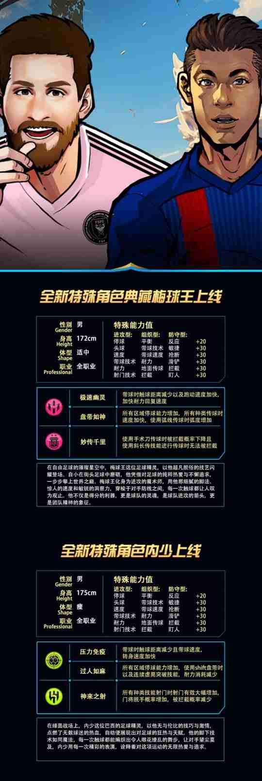 《自由足球》经典服新角色典藏煤球王&内少即将登场!