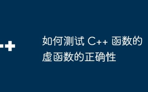 如何测试 C++ 函数的虚函数的正确性