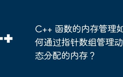 C++ 函数的内存管理如何通过指针数组管理动态分配的内存？