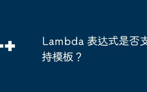 Lambda 表达式是否支持模板？
