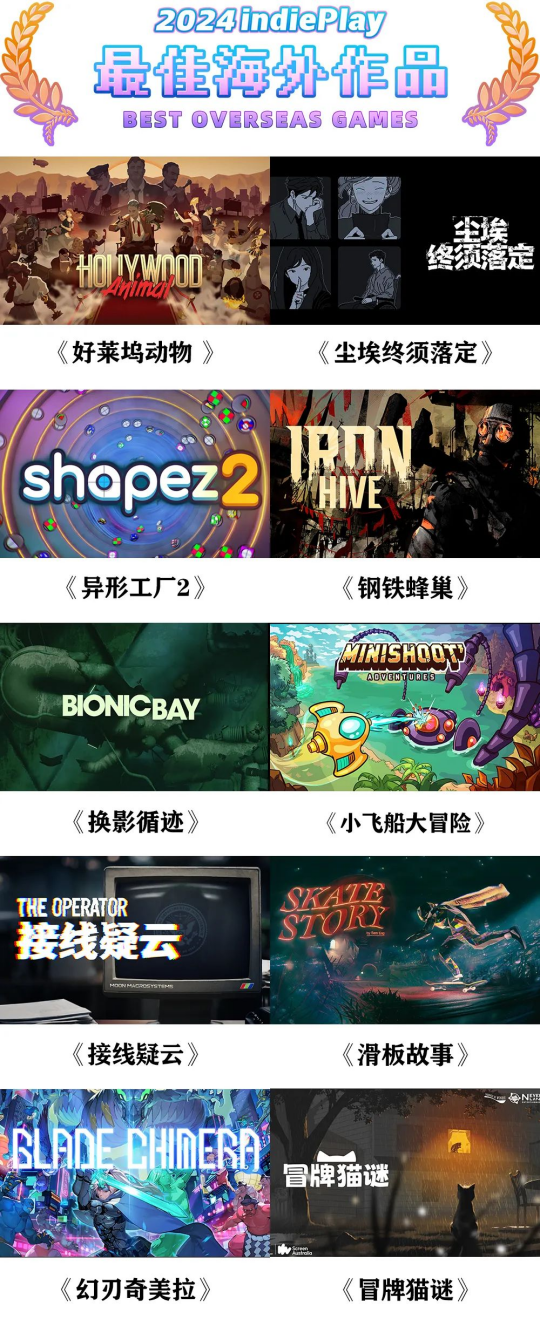 2024 indiePlay中国独立游戏大赛入围名单公布！