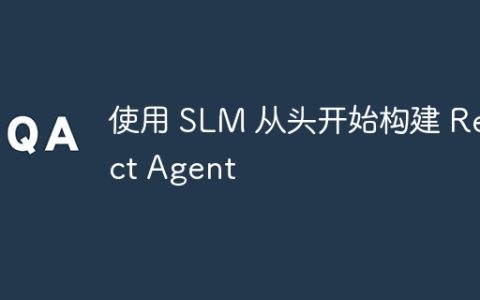 使用 SLM 从头开始​​构建 ReAct Agent