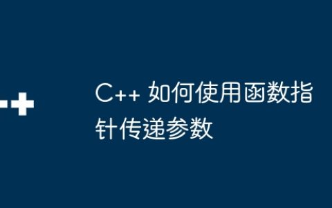C++ 如何使用函数指针传递参数
