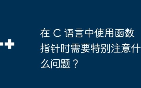 在 C 语言中使用函数指针时需要特别注意什么问题？