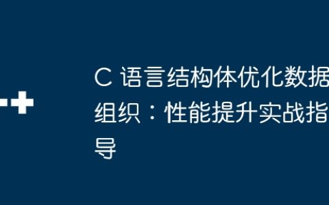 C 语言结构体优化数据组织：性能提升实战指导