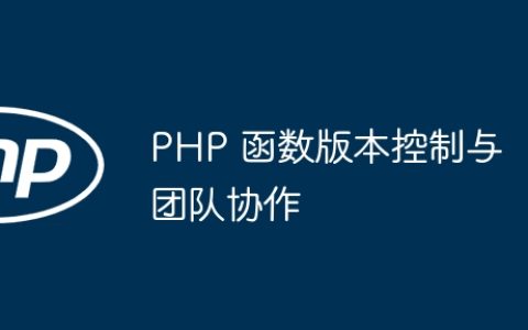 PHP 函数版本控制与团队协作