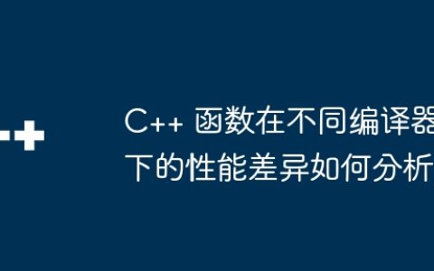 C++ 函数在不同编译器下的性能差异如何分析