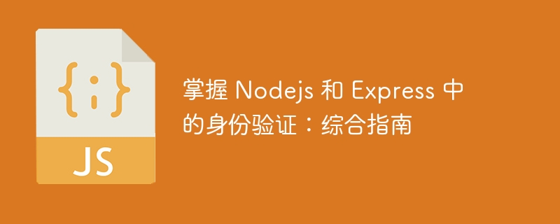 掌握 nodejs 和 express 中的身份验证:综合指南