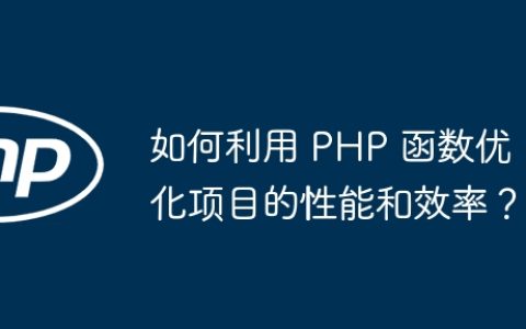 如何利用 PHP 函数优化项目的性能和效率？
