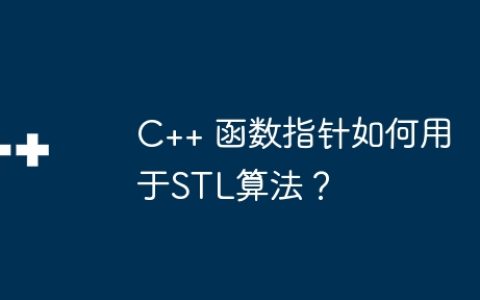 C++ 函数指针如何用于STL算法？