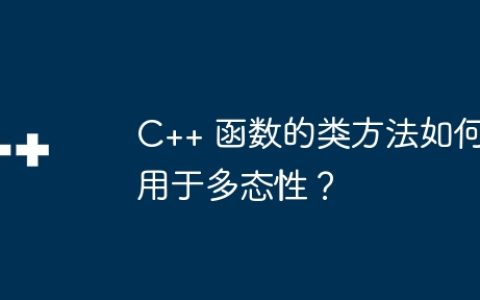C++ 函数的类方法如何用于多态性？