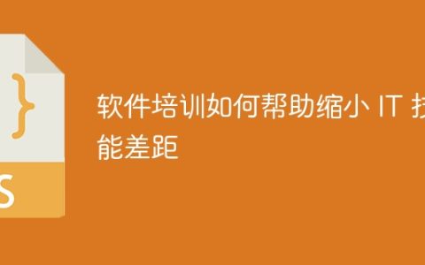 软件培训如何帮助缩小 IT 技能差距