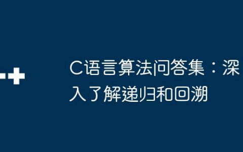 C语言算法问答集：深入了解递归和回溯