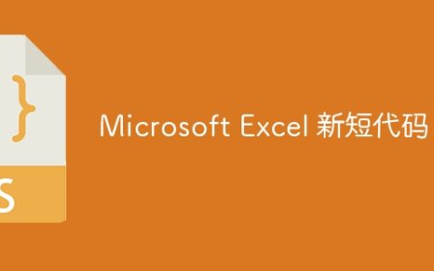 Microsoft Excel 新短代码