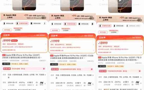 首销时黄牛加价抢购！iPhone 16 Pro Max现货发售：9999元起