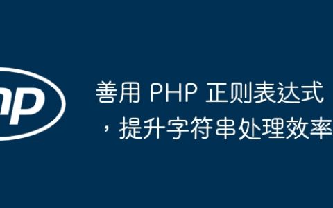 善用 PHP 正则表达式，提升字符串处理效率