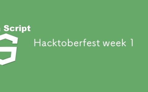 Hacktoberfest week 1