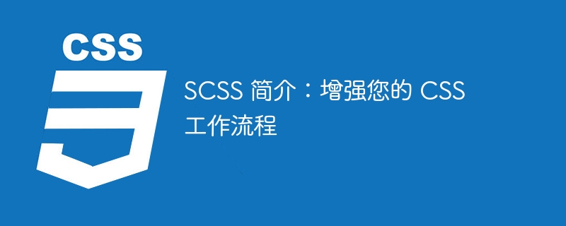 scss 简介:增强您的 css 工作流程