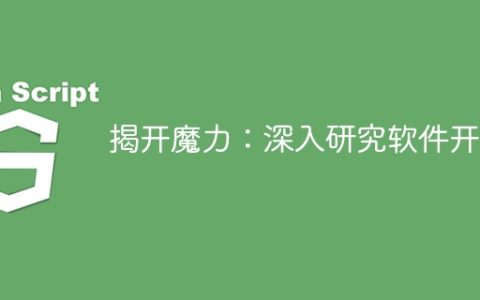 揭开魔力：深入研究软件开发