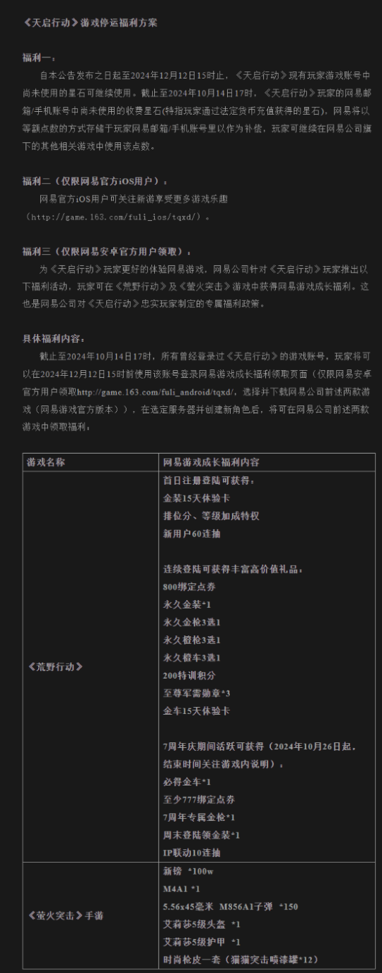 仅公测45天!网易射击手游《天启行动》宣布停运