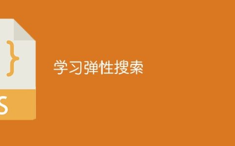 学习弹性搜索