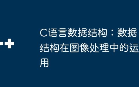 C语言数据结构：数据结构在图像处理中的运用