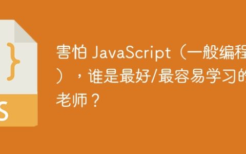 害怕 JavaScript（一般编程），谁是最好/最容易学习的老师？