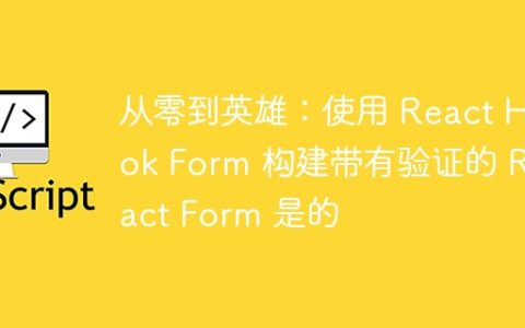 从零到英雄：使用 React Hook Form 构建带有验证的 React Form 是的