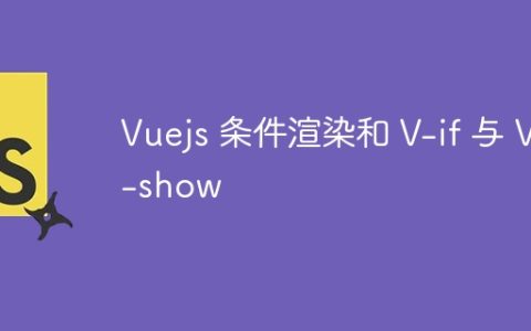Vuejs 条件渲染和 V-if 与 V-show