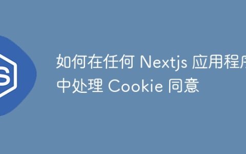 如何在任何 Nextjs 应用程序中处理 Cookie 同意