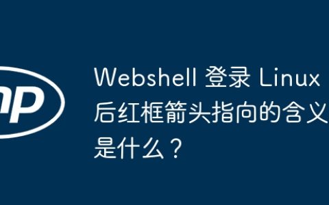 Webshell 登录 Linux 后红框箭头指向的含义是什么？