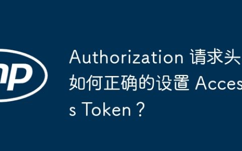 Authorization 请求头如何正确的设置 Access Token？